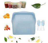 Everbag Silicone Storage, Ever bag Food Storage Bags, Reusable Leak-Proof Upright Freezer Bags, Odor-Proof, High-Temperature Resistant, Microwave and Dishwasher Safe (A1,600ml)