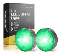 Everbeam Luci di sicurezza a LED E100 per camminare di notte, impermeabili, ideali per corridori, ciclismo, passeggiate con il cane, kayak, luce a LED con clip, molte cinghie da indossare, confezione