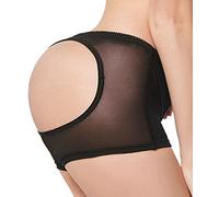 Everbellus Donna Pizzo Push Up Glutei Mutande Nero XXX-Large