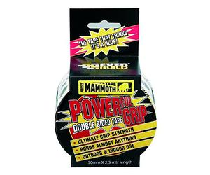 Everbuild Mammoth Powergrip - Nastro biadesivo, 50 mm x 2,5 m, colore: Trasparente