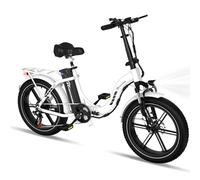 EVERCROSS EK6 Bicicletta Elettrica Adulti, Pieghevole E-Bike con Pneumatico Grasso 20"x4", Bici Elettrica da Montagna con 7 velocità, Batteria 48V13Ah, Motore 250W, Peso 33,2kg, Doppio ammortizzatore