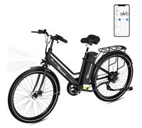 EVERCROSS EK8 Bici Elettrica per Adulti, E-Bike da 26'' con Pedalata Assistita - Motore da 250W, Batteria da 36V 10,4Ah, 15/20/25 KM/H, Carico Massimo 120kg, Bici Elettriche donna e uomo da Montagna