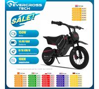 EVERCROSS TECH EV05M Moto elettrica per bambini, 150W, velocità 8/16 km/h, durata della batteria fino a 10 km, Moto Cross 12 pollici per