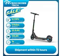 EVERCROSS TECH EV06C Monopattino Elettrico per Bambini, Pieghevole 6,5'', Fino a 15 KM/H, Display LED, Luci Colorate, Scooter Leggero per Bambini 6-12 Anni