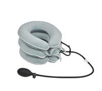 EVERCRYO Dispositivo di trazione cervicale per il collo, Estensore cervicale gonfiabile, Cuscino di trazione collare tutore cervicale, Decompressione del collo (Grigio)