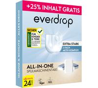 everdrop Tabs per Lavastoviglie - All-in-One (24+6 Pezzi) - 30 pz.