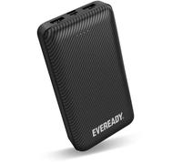 EVEREADY - Batteria esterna da 20000 mAh + cavo USB-A/Micro-USB, batteria esterna per telefono e tablet, colore: nero