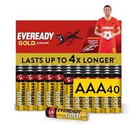 Eveready 40 Pack AAA Alkaline Batteries Long Life Household Appliance Batteries