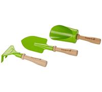 EverEarth Set di 3 Attrezzi da Giardinaggio in Legno sostenibile - Giocattoli ecologici per Piccoli giardinieri - Stimola la creatività e L'Amore per la Natura - EE33644