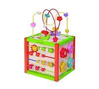 EverEarth EE30968 5 in 1 Garden Play Cube, Colore Natura e colorato, Medium