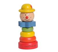 EverEarth Clown - cappello giallo EE33267 Gioco di impilamento in legno per bambini dai 12 mesi in su