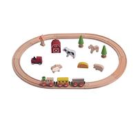 EverEarth EE33590 Railway Set Farm, Colore Natura e colorato