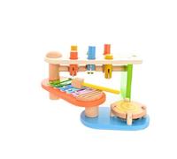 Everearth EE33896 Xilofono e banco da bussare, Multicolore