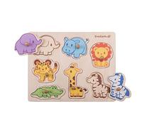EverEarth EE33735 Puzzle Safari Animals, Colore Naturale e colorato