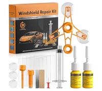 everfarel Kit Riparazione Parabrezza Auto Professionale, Kit Riparazione Vetro Auto Universale, per Riparazioni di Chip e Crepe, Ragnatela, Bulls-Eye, a Forma di Stella, Pratico e Veloce e Semplice