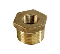 Everflow BRBU2002-NL 5,1 cm maschio NPT X 1 pollice femmina NPT boccola in ottone senza piombo, montaggio con testa esagonale costruzione in ottone maggiore resistenza alla corrosione economico e