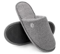 EverFoams Pantofole Classiche da Uomo in Memory Foam, Ciabatta in Spugna Traspirante Grigio,40/41 EU