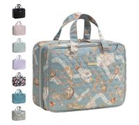 Everfun Beauty case da viaggio da appendere per le donne che viaggiano con scomparto a tenuta stagna organizer per cosmetici kit dopp accessori da viaggio essenziali indispensabili, Verde Silenziato,