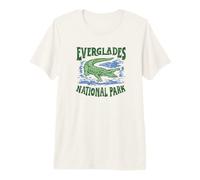 Everglades National Park Florida Retro Alligator Maglietta Premium