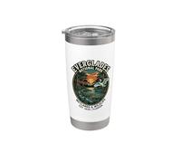 Everglades National Park Florida Retro Badge Alligator Airone Bicchiere termico in acciaio inox doppia parete