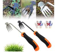 Everglowly Weeder, 2025 New Four-Tooth Weeding Tool, Manual Multifunctional Weeders Gardening Tools for Garden Farm Planting Weeding (2*Mix)