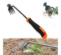 Everglowly Weeder, Foxyle Weed Puller, Farwithdistance Weeding Tool, Weed Rake Long Handle, Dual Purpose Manual Weeder Tool for Gardening Backyard Farm Planting Uprooting ( Painted)