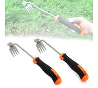 Everglowly Weeder Tool, Everglowly Weeder, 2025 New Weeding Artifact Uprooting Weeding Tool, 4 Teeth Weed Puller with Silicon Handle, for Vegetable Garden Yard Planting (2pcs)