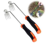 Everglowly Weeder, Weed Pulling Tool with Long Handle, Dual Purpose Manual Weeder Tool, For Gardening Backyard Farm Planting & Uprooting (2PCS)