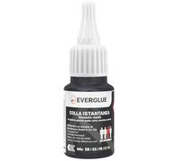 EVERGLUE - Colla istantanea extra forte, 20 g, per incollaggio preciso e riparazioni rapide - Super colla ad asciugatura rapida e fluida senza gocciolamento