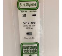 Evergreen 346 - Profili Quadrati, 600 x 1,0 x 3,2 mm, 15 Pezzi