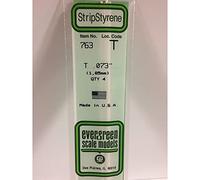 EVERGREEN 500763 - Profilo a T, lunghezza 35 mm, altezza 1,8 mm, 4 pezzi, multicolore