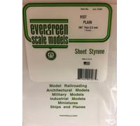 Evergreen EV9107 Polistirene bianco 20x53cm spess. 2mm (2pz) modellismo