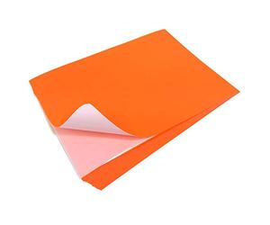 Evergreen Goods - 10 fogli di carta adesiva formato A4, colore arancione fluo, etichette autoadesive stampabili al laser, compatibili con macchine da taglio, sagome Craft Cutters, segnaletica e