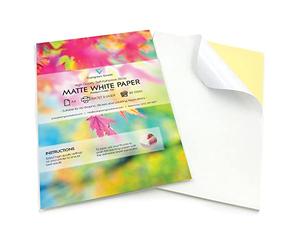 Evergreen Goods™ - 10 fogli di etichette adesive A4 bianche opache | Stampabili a getto d'inchiostro e laser | Foglio autoadesivo di qualità | Può essere utilizzato per macchine da taglio Cricut e