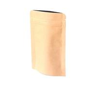 Evergreen Goods - 10 sacchetti per alimenti in carta kraft marrone (90 x 30 x 140 mm), per uso alimentare, foderati in alluminio, con chiusura a cerniera, richiudibili, per sale da bagno, cibi secchi,