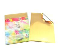 Evergreen Goods - 100 fogli A4 di etichette adesive in vinile color oro spazzolato, impermeabili, stampabili, autoadesive, compatibili con Cricut e Silhouette