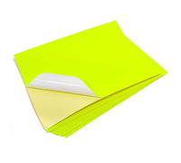 Evergreen Goods - 20 fogli di carta adesiva in formato A4, colore giallo fluo, etichette autoadesive stampabili al laser, compatibili con macchine da taglio, sagome Craft Cutters, segnaletica e