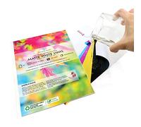 Evergreen Goods 20 fogli di carta autoadesiva in vinile impermeabile (PVC) bianco opaco per stampanti a getto d'inchiostro e laser, carta A4 resistente all'inchiostro e ad asciugatura rapida