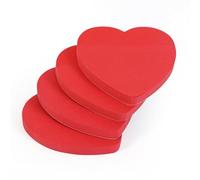 Evergreen Goods - 4 blocchetti di foglietti adesivi a forma di cuore, perfetti per anniversari, compleanni, regali di San Valentino, 100 fogli per blocco, 76 x 76 mm