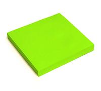Evergreen Goods - 4 blocchetti di foglietti adesivi verde brillante, 76 x 76 mm, 100 fogli per blocco, blocchi per appunti, appunti autoadesivi rimovibili per prendere appunti, liste di cose da fare e