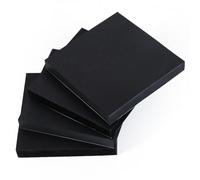 Evergreen Goods - 400 foglietti adesivi neri, 100 fogli per blocco (76 x 76 mm), 4 blocchi di foglietti adesivi rimovibili per memo, promemoria ed espressioni creative, da utilizzare con penne