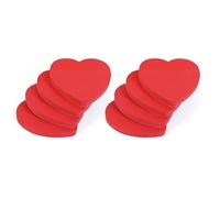 Evergreen Goods - 8 blocchetti di foglietti adesivi a forma di cuore, perfetti per anniversari, compleanni, regali di San Valentino, 100 fogli per blocco, 76 x 76 mm