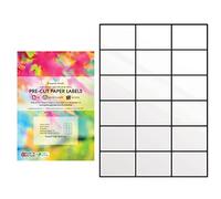 Evergreen Goods - Carta autoadesiva A4, stampa a getto d'inchiostro e laser, con retro adesivo resistente, stampa multiuso, 3 x 6, 18 per formato A4: 540 etichette in totale, 30 fogli