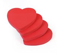 Evergreen Goods - Foglietti adesivi a forma di cuore, colore rosso, 4 blocchetti da 100 fogli per blocco, regalo perfetto per San Valentino, anniversario, casa, ufficio, aula, foglietti adesivi
