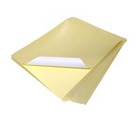 Evergreen Goods Ltd 10 Fogli A4 Metallici Colore Oro Carta Autoadesiva | Carta autoadesiva per stampanti laser e Silhouette | Fogli adesivi ideali per etichette adesive e artigianali