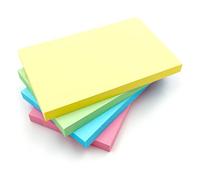 Evergreen Goods Ltd Confezione da 4 foglietti adesivi | Colori pastello o vivaci: scegli tra le forme: quadrato, rettangolo, cuore, fumetto | Set di 4 blocchi (100 fogli ciascuno - 400 fogli in totale