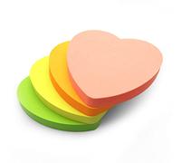 Evergreen Goods Ltd Confezione da 4 foglietti adesivi | Colori pastello o vivaci: scegli tra le forme: quadrato, rettangolo, cuore, fumetto | Set di 4 blocchi (100 fogli ciascuno - 400 fogli in totale