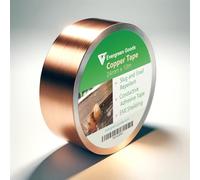 Evergreen Goods Ltd Nastro Rame Repellente per lumache (2,5 cm x 12,2 m), Nastro di Rame Adesivo per Proteggere Piante, Colture, Giardino, vasi e Fiori, Nastro Conduttivo per Interni ed Esterni
