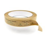 Evergreen Goods™ - Nastro da imballaggio in carta kraft marrone, 20 mm x 30 m, confezione da 1/2/3 | riciclabile, biodegradabile, ecologico, forte autoadesivo per imballaggi, scatole e confezioni