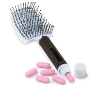 Evergreen Labs Spazzola per capelli con scomparto segreto - Spazzola per capelli da viaggio con contenitore per pillole segrete - Scatola per medicine nascosta discreta - nascondiglio segreto